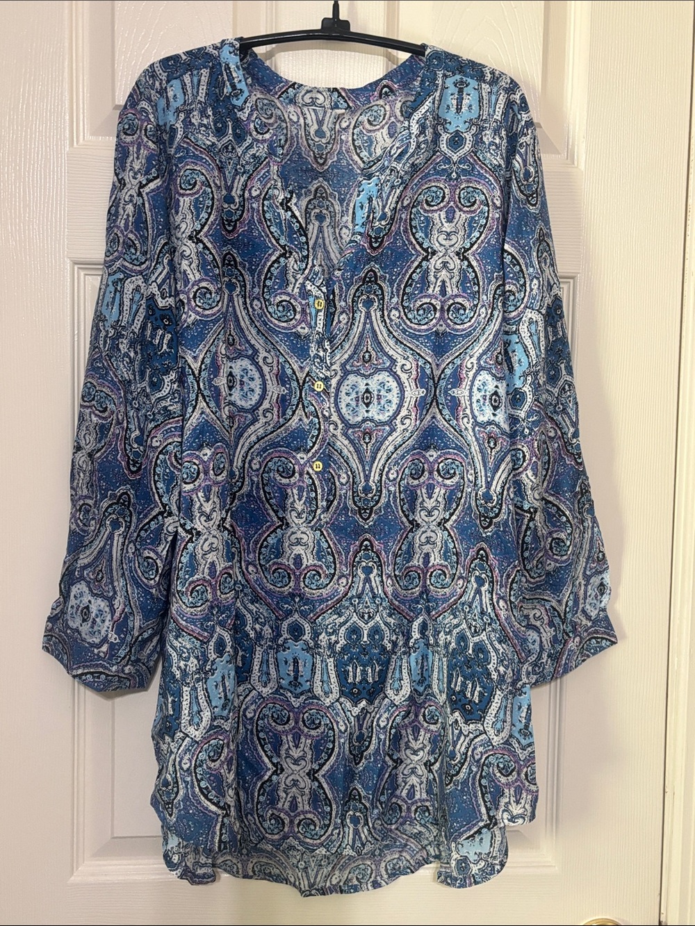 Blue tunic blouse